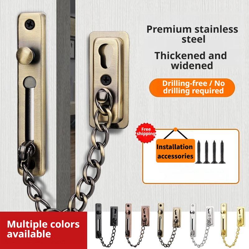 Heavy-Duty Polished Press Latc - Security Chain Door ulasan dan harga