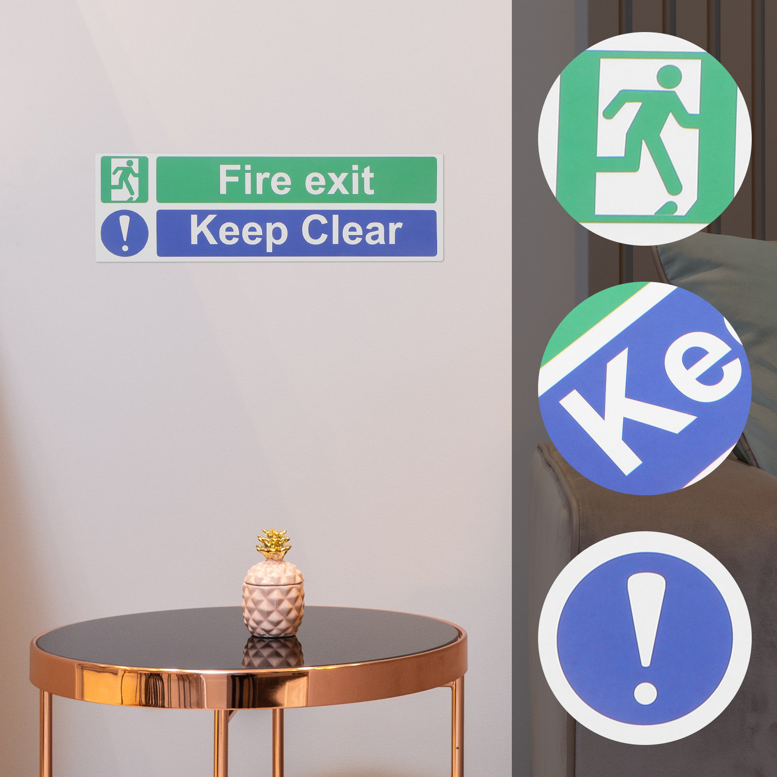 5Pcs Emergency Exit Keep Clear - Emergency Exit Sign ulasan dan harga