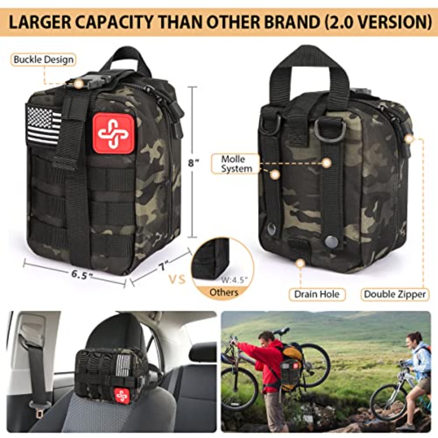 Survival Kit, 250Pcs Survival  - First Aid Bag Kit ulasan dan harga