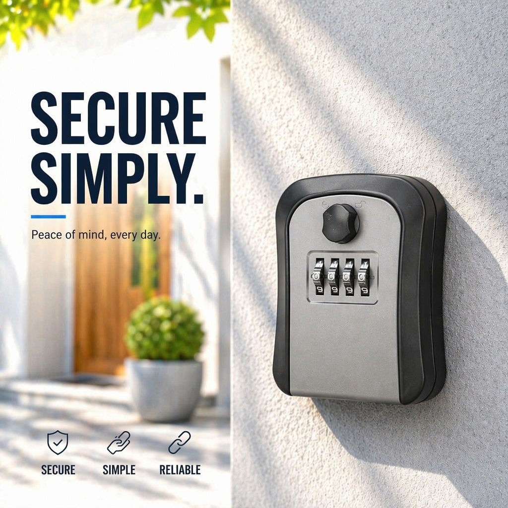Key Lock Box Wall Mount Lockbo - Lockbox Key Secure ulasan dan harga