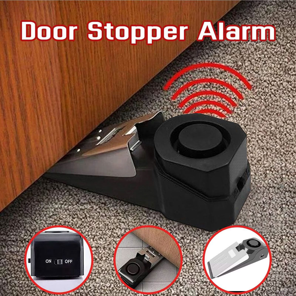 Wireless Door Stop Alarm Syste - Door Stop Alarm ulasan dan harga