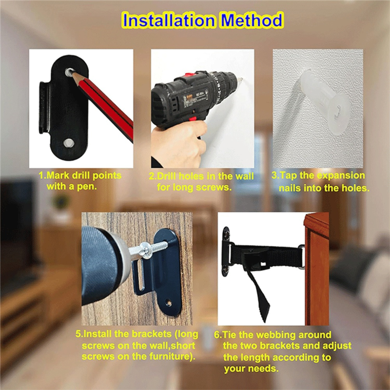 Fresh Anti Tip Furniture Ancho - Earthquake Anchor Strap ulasan dan harga
