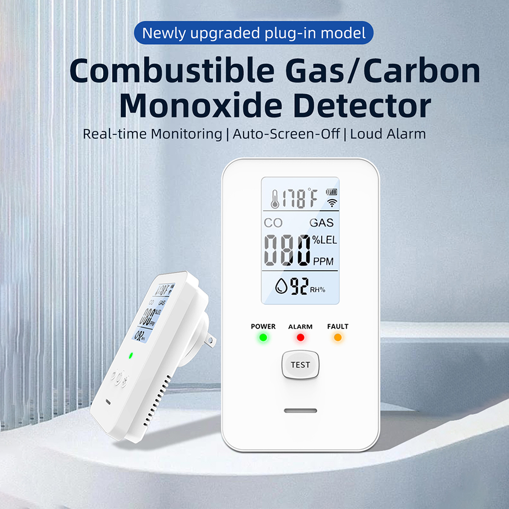GC03 4-in-1 Gas & CO Detector  - Co Detector Plug ulasan dan harga