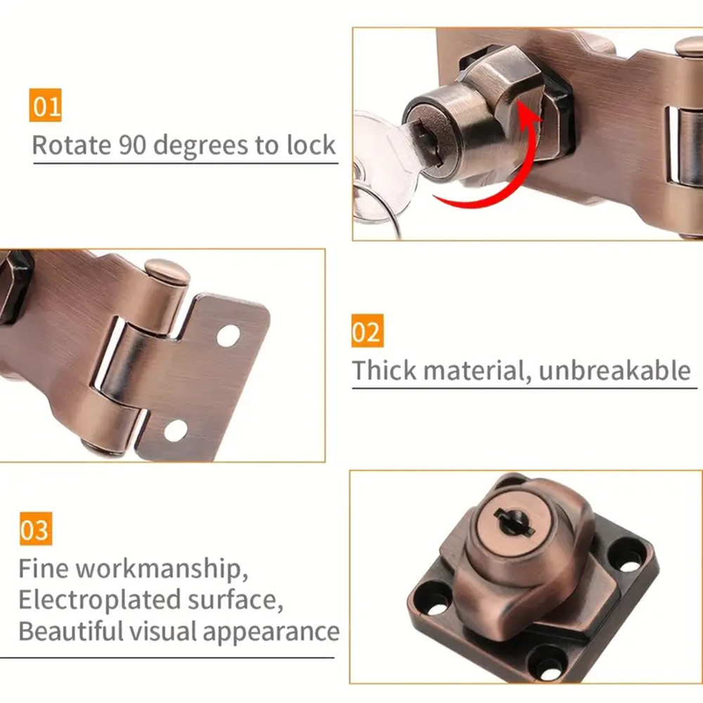 Locking Hasp Heavy Duty Lockin - Medicine Cabinet Lock ulasan dan harga