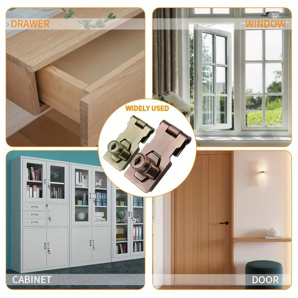 Locking Hasp Heavy Duty Lockin - Medicine Cabinet Lock ulasan dan harga
