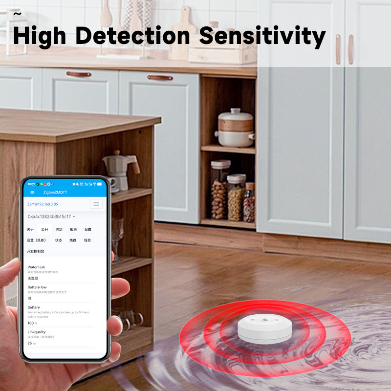 Smart ZigBee3.0 2MQTT Water Le - Water Alarm Sensor ulasan dan harga