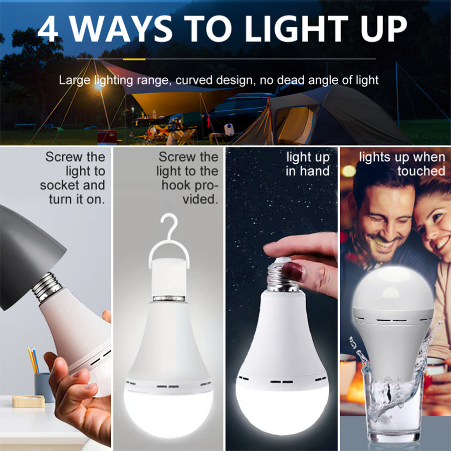 LED Rechargeable Light Bulb Hi - Power Outage Light ulasan dan harga