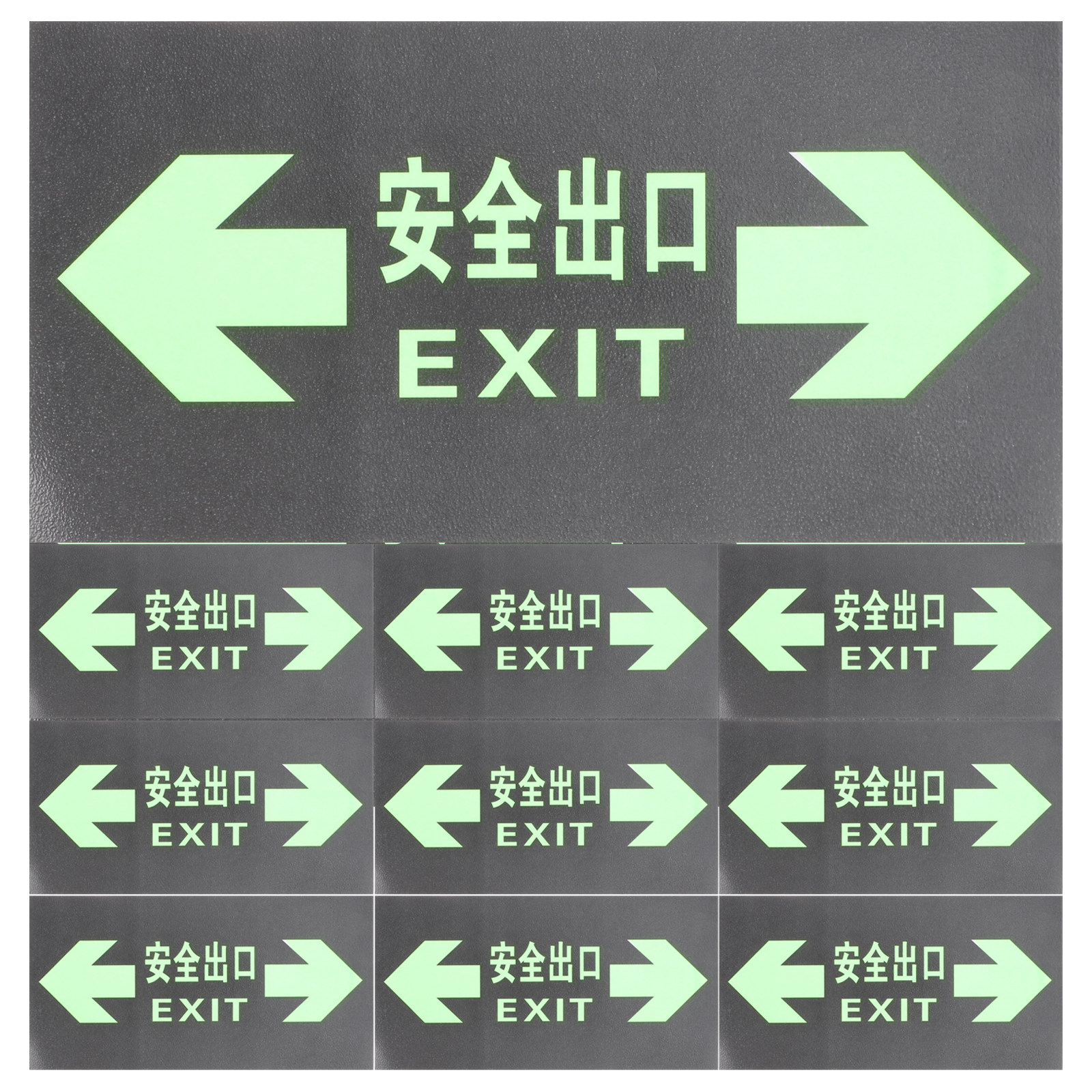 10Pcs Luminous Safety Exit Sig - Emergency Exit Sign ulasan dan harga