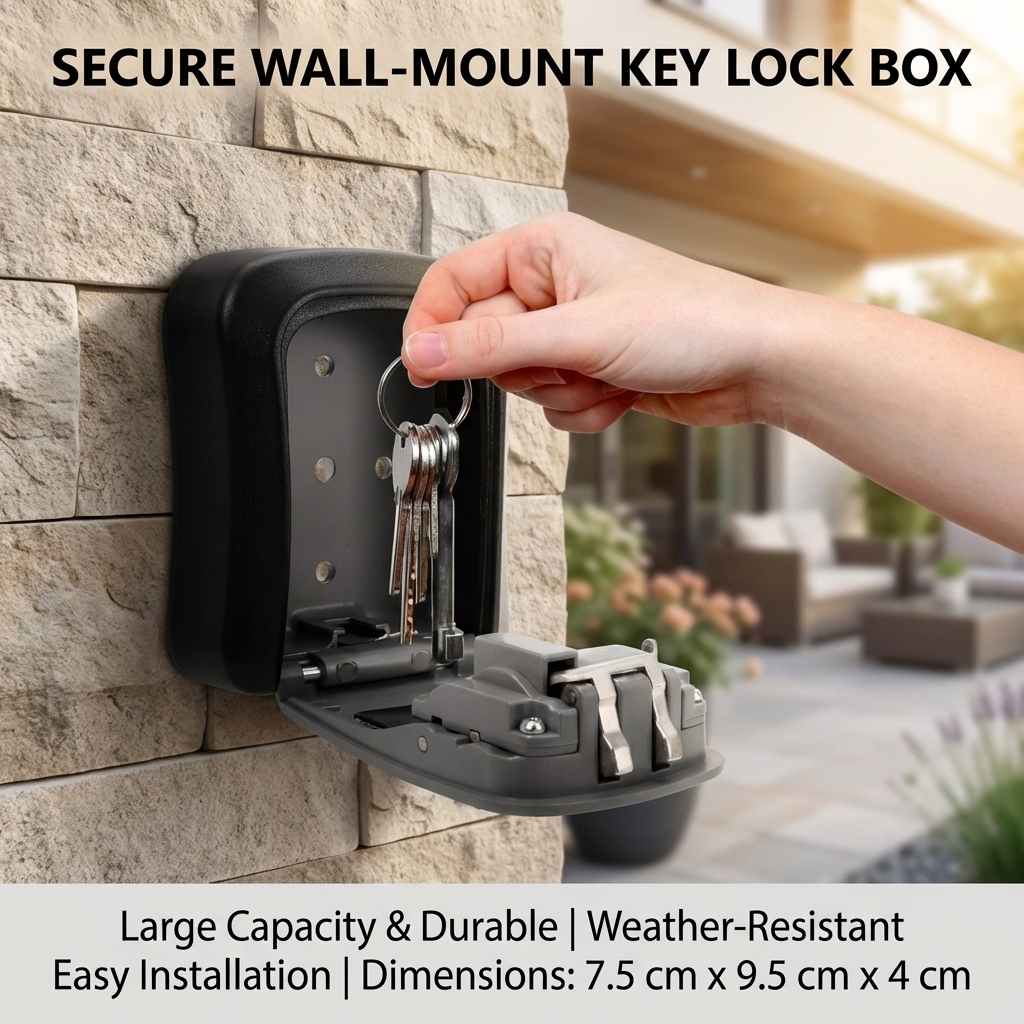 Wall Mount Key Lock Box with 4 - Lockbox Key Secure ulasan dan harga