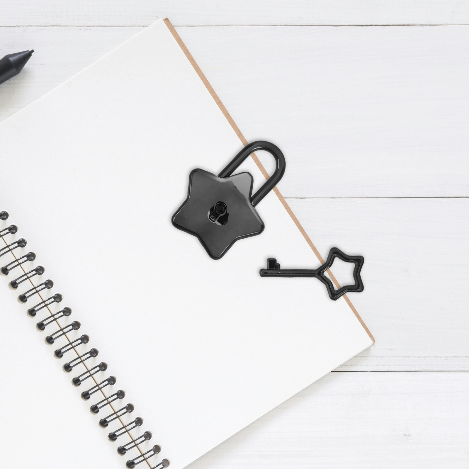 Small Star Shaped Notebook Loc - Lockbox Key Secure ulasan dan harga