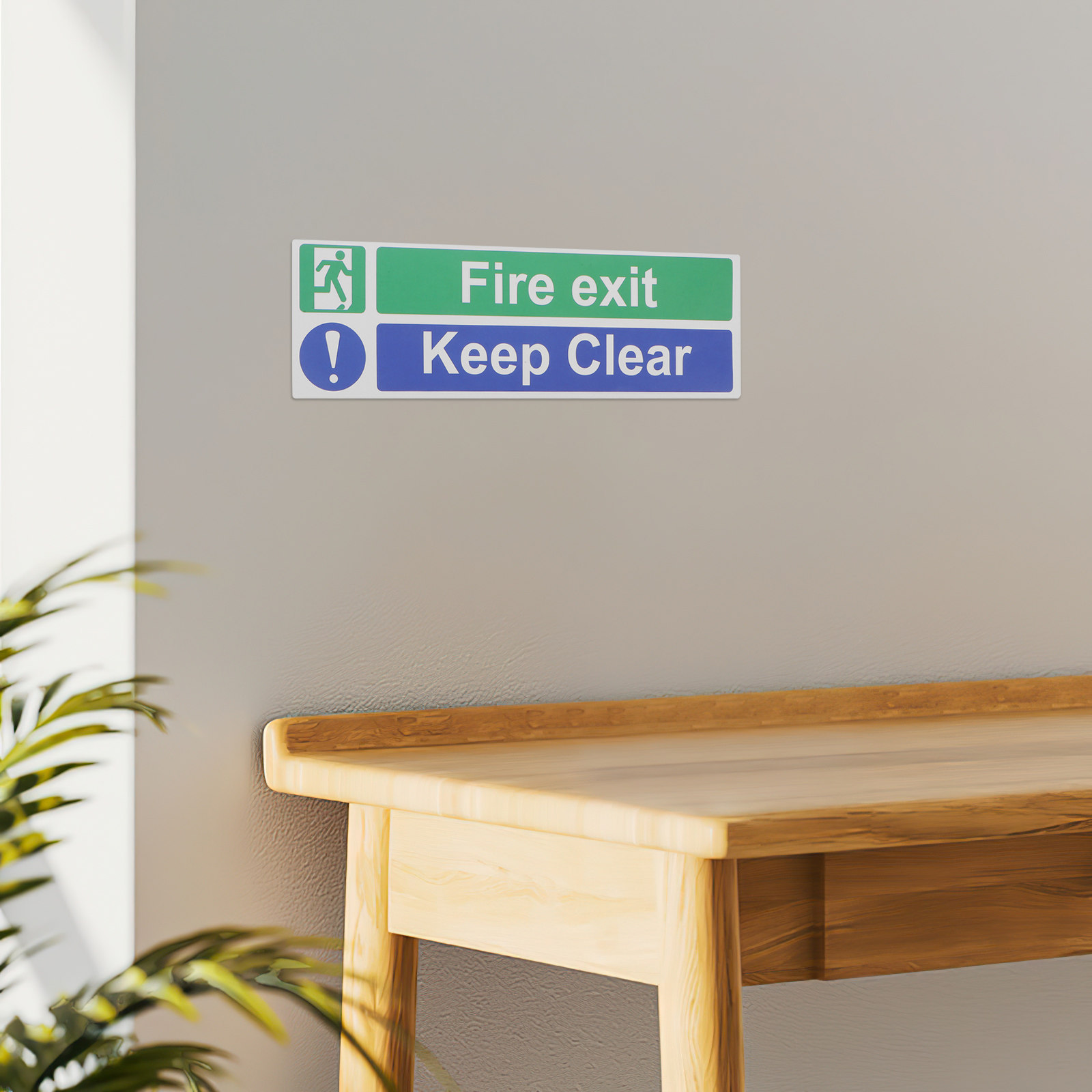 5Pcs Keep Exit Clear Sticker H - Emergency Exit Sign ulasan dan harga
